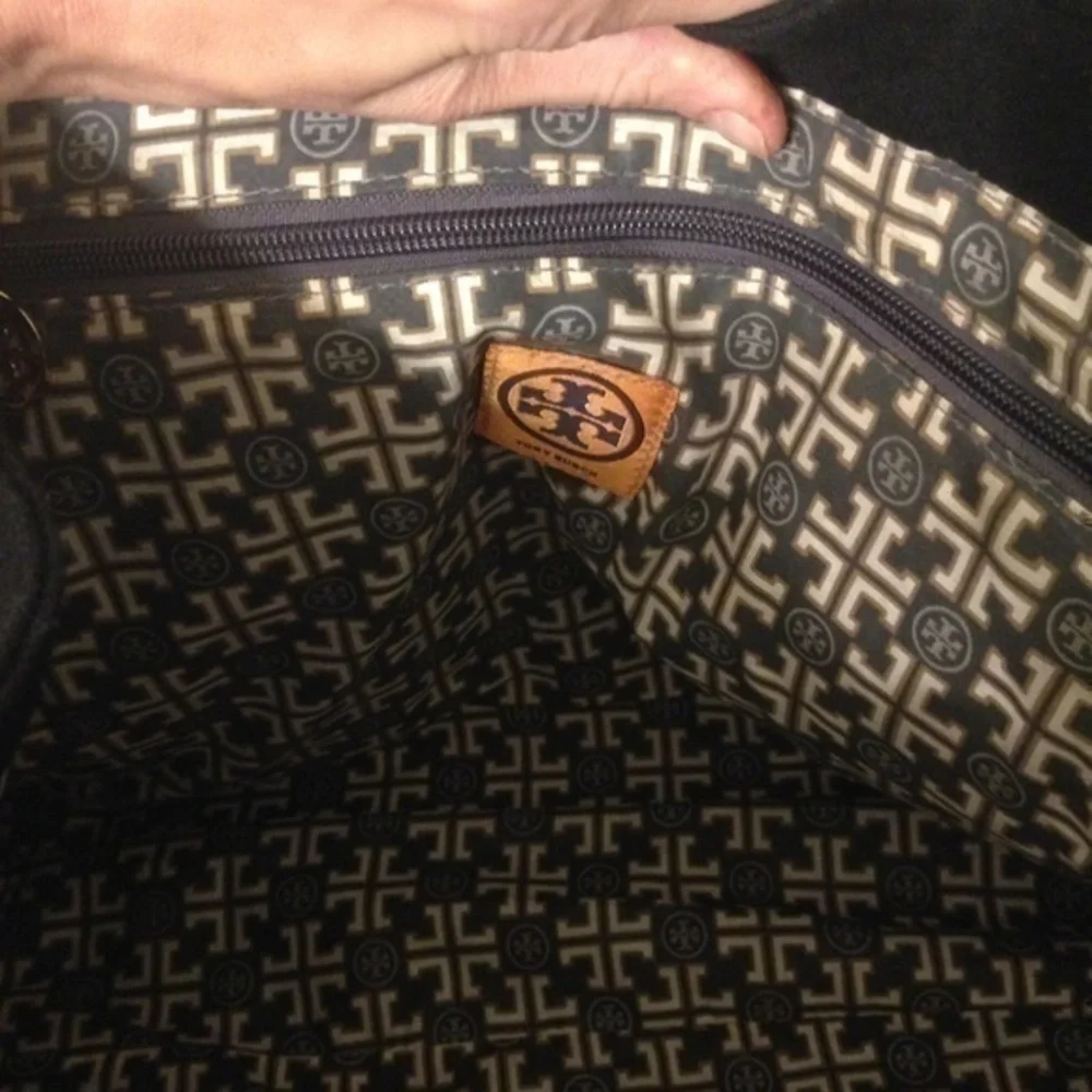 👛 TORY BURCH 👛 black wool tote bag